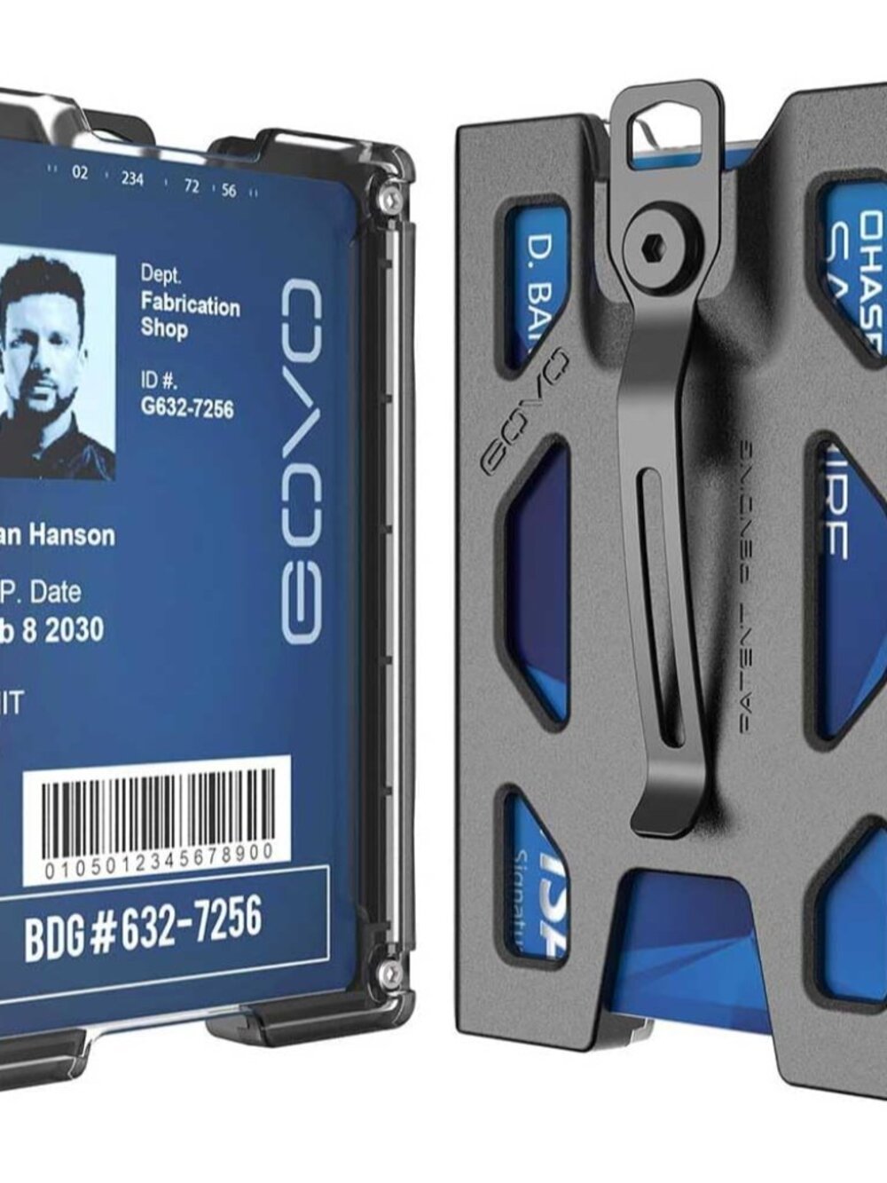 T4 Badge Holder/Wallet - Durable Polycarbonate ID/Credit Holder with Metal Clip